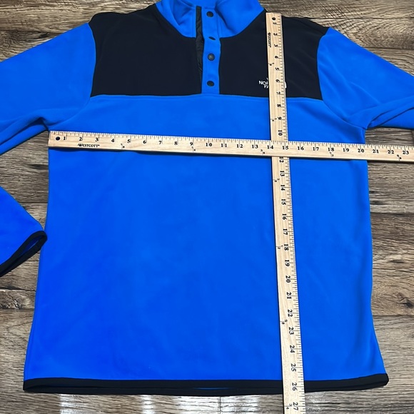 The North Face Men’s Top Size Medium Blue TKA Glacier Snap-Neck Lightweight - Picture 3 of 10